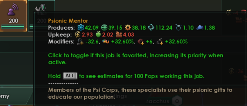 Psionic Mentors Breakdown